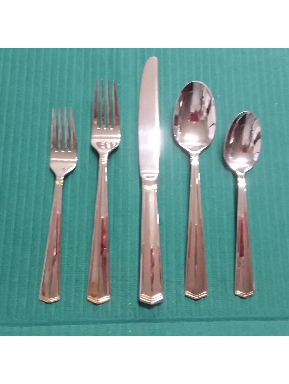 NEW Rare Yamazaki AFFINITY Icon GLOSSY Stainless Steel 5 PC PLACE SETTING